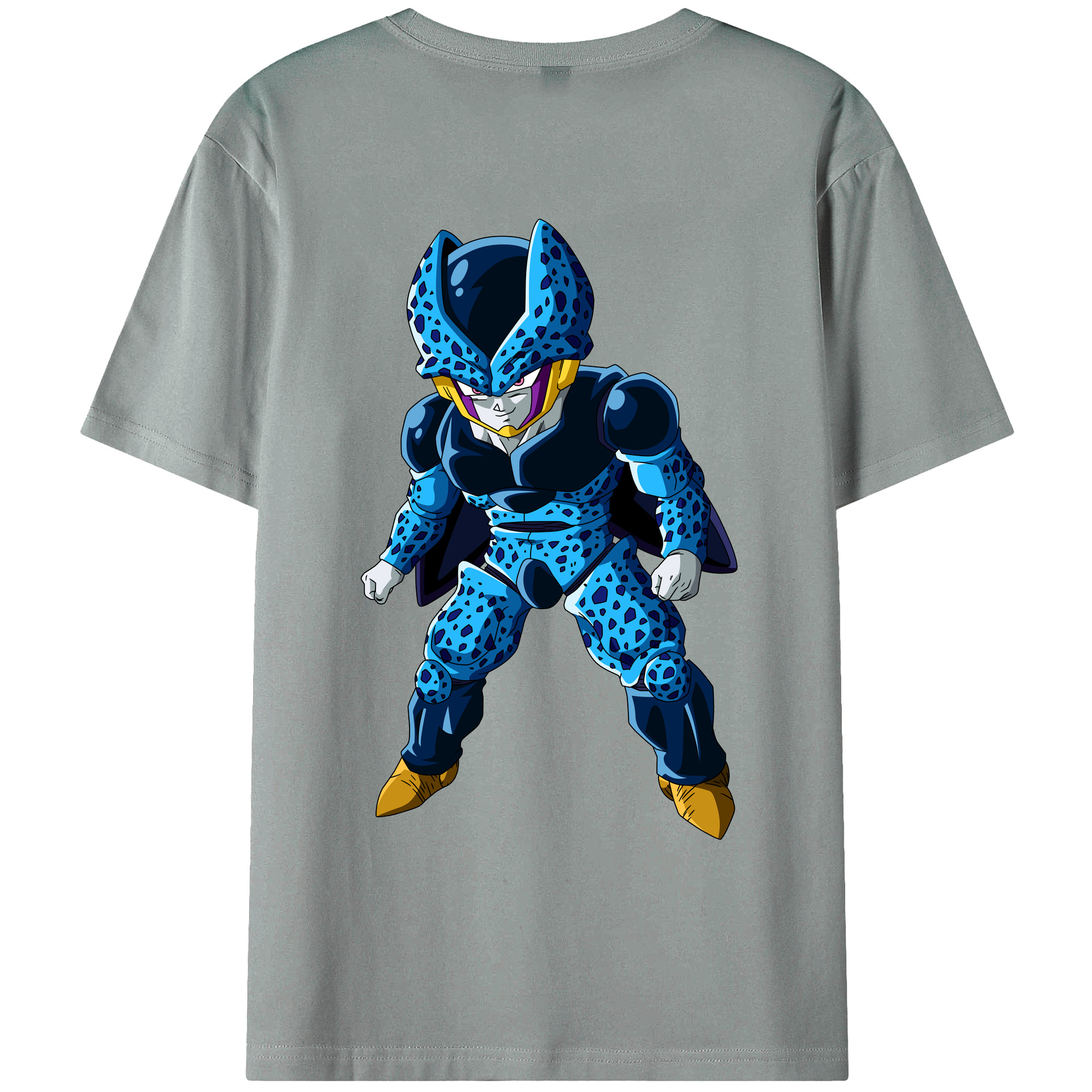 （画像用） ドラゴンボール セル DRAGON BALL Cell 綿100％ メンズ半袖Tシャツ（バックプリント） 通気性